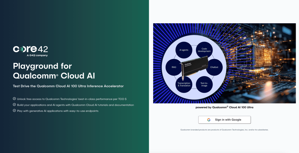 Core42 Launches an AI Developer Playground for AI Inference-as-a-Service with Qualcomm in&nbsp;UAE
