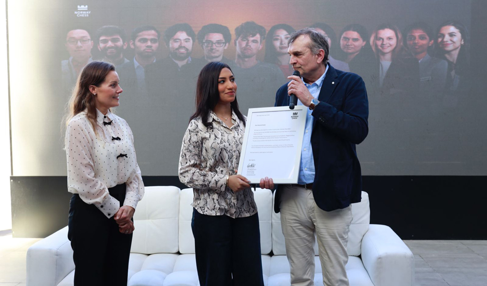 Rouda Al Serkal makes UAE history with debut at Norway Chess in open&nbsp;category